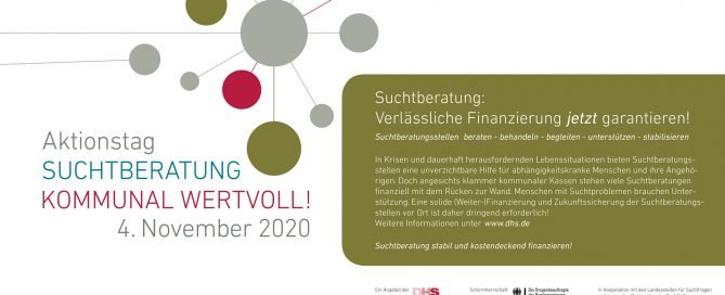 Aktionstag Suchtberatung: „Kommunal wertvoll! am 4. November 2020“